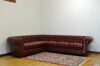 Sofá Chesterfield esquinero rojo vintage