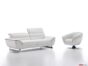 Salón moderno de cuero blanco