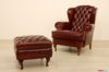 Sillón clásico tapizado con orejas