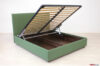 Cama contenedor doble verde en tejido desenfundable