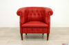 Sillón de cuero rojo para dormitorio