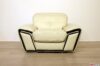 Sillón moderno de cuero bicolor