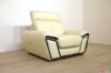 Sillón moderno de cuero con reposacabezas relajante