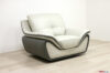 Sillón moderno de cuero grueso gris