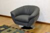Sillón moderno giratorio negro