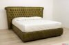 Cama clásica Leichester de cuero verde