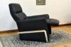 Sillón relax manual de cuero negro