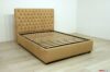 Cama francesa de cuero beige Asuán