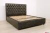 Cama de cuero negro envejecido aswan