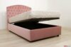 Cama contenedor de terciopelo rosa antiguo
