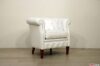 Sillón de cuero blanco para dormitorio