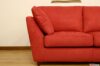 Reposabrazos contemporáneo de microfibra roja
