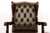 Sillón de oficina Capitonné con respaldo de piel