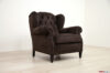 Sillón de lectura de microfibra marrón
