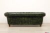 Retro de Roma sofá chesterfield en cuero verde vintage