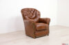 Sillón vintage de cuero marrón