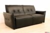 Sofá cama moderno de cuero negro