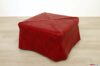 Puf cama de piel sintética roja