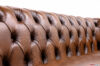 Vintage sofá Chesterfield de cuero marrón capitonné trabajo