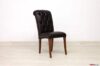 Sillón Chesterfield capitonné tapizado en piel marrón