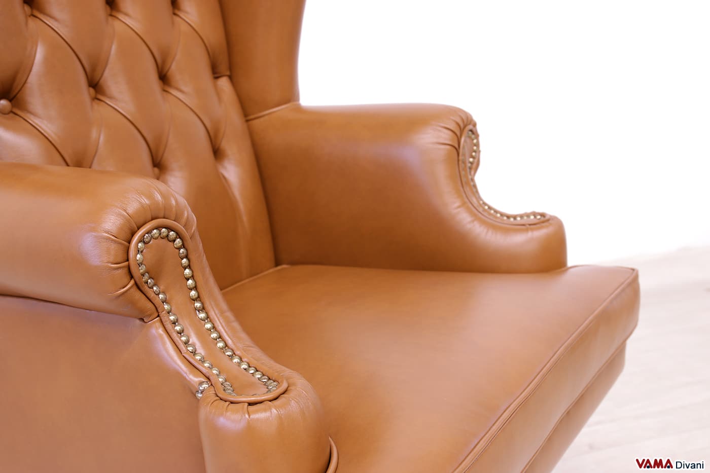 Sillón ejecutivo de piel coñac Executive